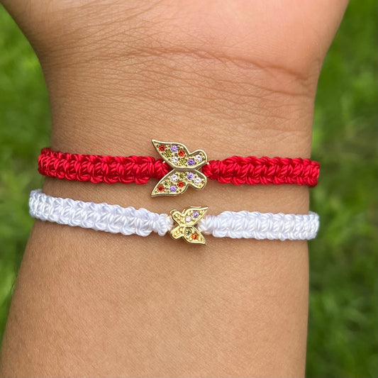 Matching butterfly bracelet set