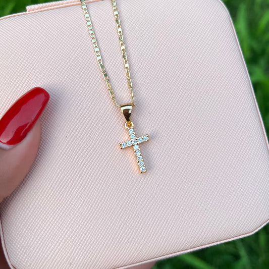 Small cross necklace